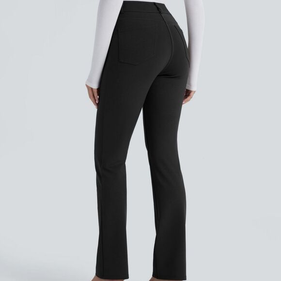 Halara Flex Black High Waist Faux Button 4 Pocket Skinny Pull On Pants Size XL - Picture 2 of 10